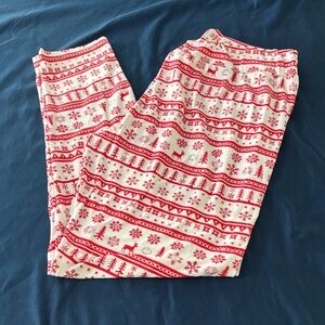 Festive Christmas Red and White Leggings